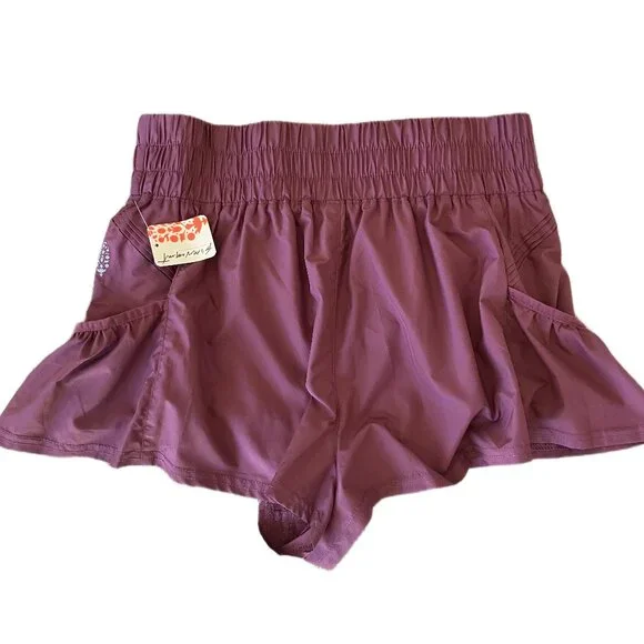 FP Movement Women's Get Your Flirt On Shorts Size MEDIUM Rose Clove Color NWT - Picture 10 of 12